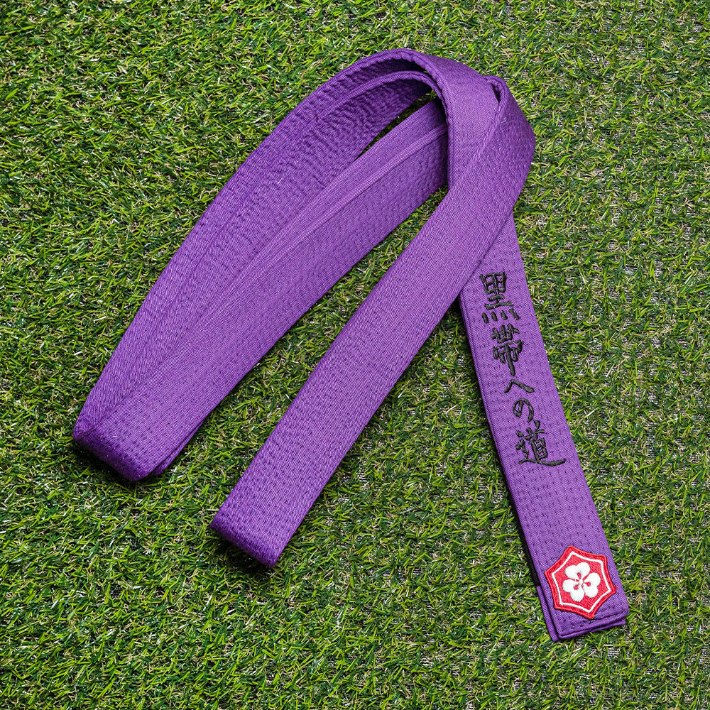 THE ROAD TO BLACK EDITION — CLASSIC purple belt with black embroidery