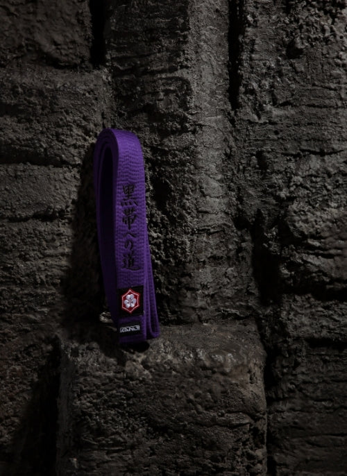 THE ROAD TO BLACK EDITION — ORIGINAL purple belt with black embroidery