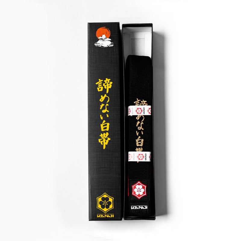 A WHITE BELT WHO NEVER QUIT EDITION — ORIGINAL belt and gift box